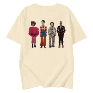 Karikatür ve Grafik tasarım Oversize T-shirt Cartoon/Letter serisi kod503