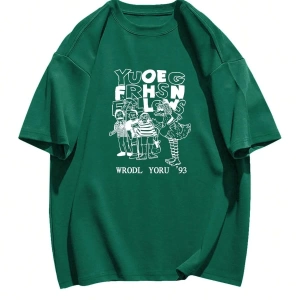 Karikatür ve Grafik tasarım Oversize T-shirt Cartoon/Letter serisi kod508