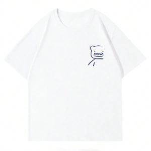 Karikatür ve Grafik tasarım Oversize T-shirt Cartoon/Letter serisi kod512