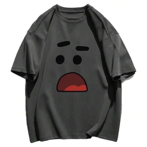 Karikatür ve Grafik tasarım Oversize T-shirt Cartoon/Letter serisi kod520