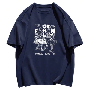 Karikatür ve Grafik tasarım Oversize T-shirt Cartoon/Letter serisi kod531