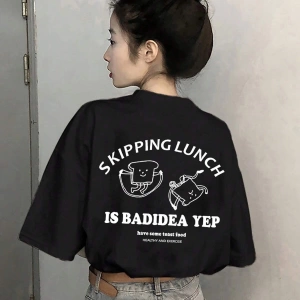 Karikatür ve Grafik tasarım Oversize T-shirt Cartoon/Letter serisi kod533