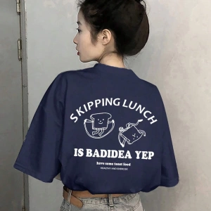 Karikatür ve Grafik tasarım Oversize T-shirt Cartoon/Letter serisi kod538
