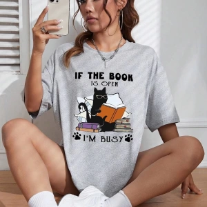 Karikatür ve Grafik tasarım Oversize T-shirt Cartoon/Letter serisi kod540