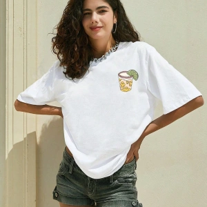 Karikatür ve Grafik tasarım Oversize T-shirt Cartoon/Letter serisi kod544