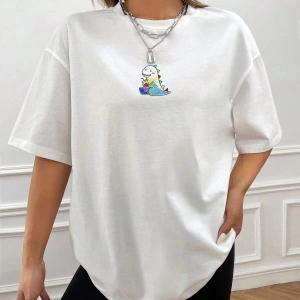 Karikatür ve Grafik tasarım Oversize T-shirt Cartoon/Letter serisi kod550