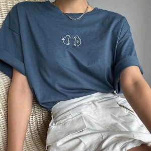 Karikatür ve Grafik tasarım Oversize T-shirt Cartoon/Letter serisi kod553