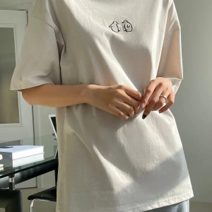 Karikatür ve Grafik tasarım Oversize T-shirt Cartoon/Letter serisi kod554