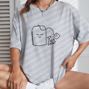 Karikatür ve Grafik tasarım Oversize T-shirt Cartoon/Letter serisi kod566