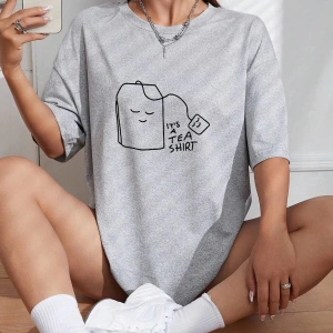 Karikatür ve Grafik tasarım Oversize T-shirt Cartoon/Letter serisi kod566