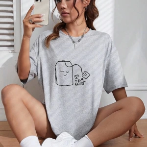 Karikatür ve Grafik tasarım Oversize T-shirt Cartoon/Letter serisi kod566
