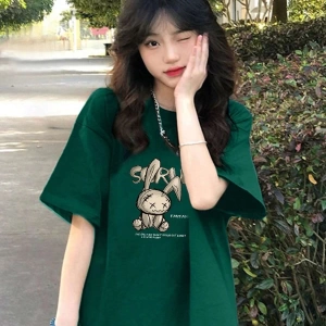 Karikatür ve Grafik tasarım Oversize T-shirt Cartoon/Letter serisi kod575