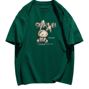 Karikatür ve Grafik tasarım Oversize T-shirt Cartoon/Letter serisi kod575