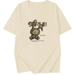 Karikatür ve Grafik tasarım Oversize T-shirt Cartoon/Letter serisi kod576