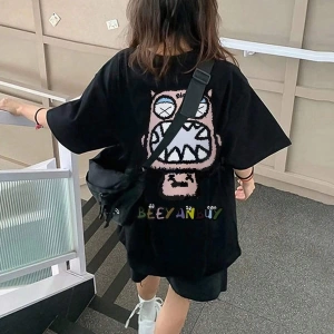Karikatür ve Grafik tasarım Oversize T-shirt Cartoon/Letter serisi kod588