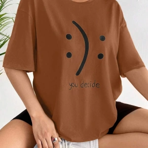 Karikatür ve Grafik tasarım Oversize T-shirt Cartoon/Letter serisi kod593