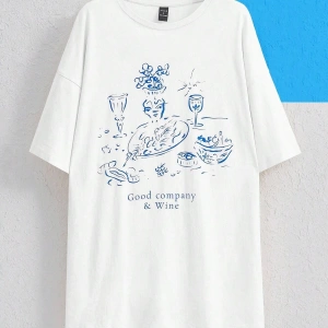 Karikatür ve Grafik tasarım Oversize T-shirt Cartoon/Letter serisi kod604