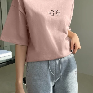 Karikatür ve Grafik tasarım Oversize T-shirt Cartoon/Letter serisi kod625