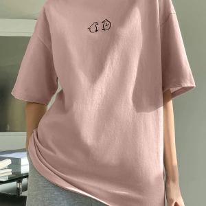 Karikatür ve Grafik tasarım Oversize T-shirt Cartoon/Letter serisi kod625