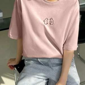 Karikatür ve Grafik tasarım Oversize T-shirt Cartoon/Letter serisi kod625