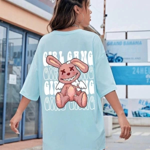 Karikatür ve Grafik tasarım Oversize T-shirt Cartoon/Letter serisi kod630