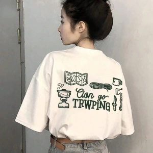 Karikatür ve Grafik tasarım Oversize T-shirt Cartoon/Letter serisi kod640