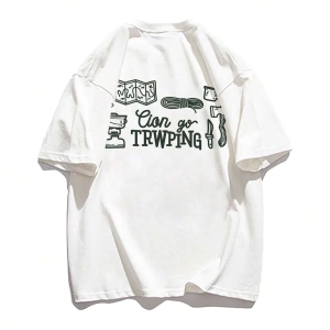 Karikatür ve Grafik tasarım Oversize T-shirt Cartoon/Letter serisi kod640