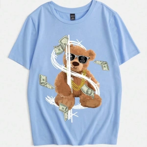 Karikatür ve Grafik tasarım Oversize T-shirt Cartoon/Letter serisi kod643