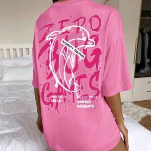Karikatür ve Grafik tasarım Oversize T-shirt Cartoon/Letter serisi kod674