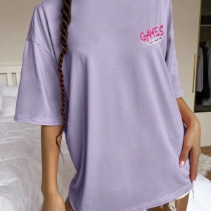 Karikatür ve Grafik tasarım Oversize T-shirt Cartoon/Letter serisi kod678