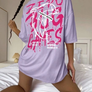 Karikatür ve Grafik tasarım Oversize T-shirt Cartoon/Letter serisi kod678