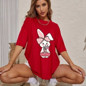 Karikatür ve Grafik tasarım Oversize T-shirt Cartoon/Letter serisi kod685