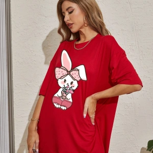 Karikatür ve Grafik tasarım Oversize T-shirt Cartoon/Letter serisi kod685