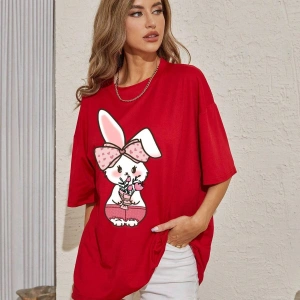 Karikatür ve Grafik tasarım Oversize T-shirt Cartoon/Letter serisi kod685