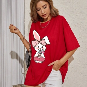 Karikatür ve Grafik tasarım Oversize T-shirt Cartoon/Letter serisi kod685