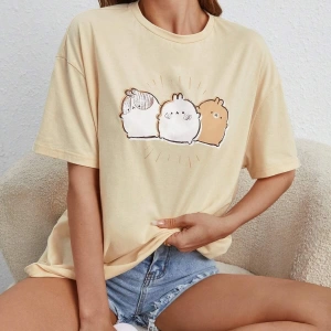 Karikatür ve Grafik tasarım Oversize T-shirt Cartoon/Letter serisi kod707