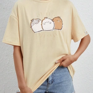 Karikatür ve Grafik tasarım Oversize T-shirt Cartoon/Letter serisi kod707