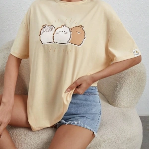 Karikatür ve Grafik tasarım Oversize T-shirt Cartoon/Letter serisi kod707