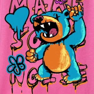 Karikatür ve Grafik tasarım Oversize T-shirt Cartoon/Letter serisi kod719