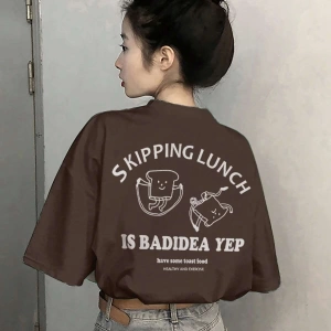 Karikatür ve Grafik tasarım Oversize T-shirt Cartoon/Letter serisi kod748