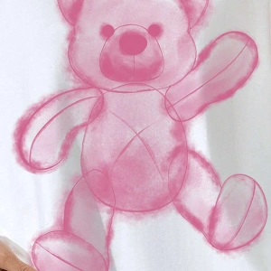 Karikatür ve Grafik tasarım Oversize T-shirt Cartoon/Letter serisi kod759