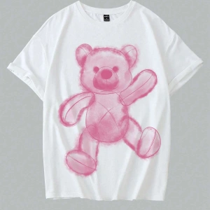 Karikatür ve Grafik tasarım Oversize T-shirt Cartoon/Letter serisi kod759