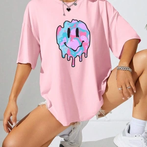 Karikatür ve Grafik tasarım Oversize T-shirt Cartoon/Letter serisi kod791