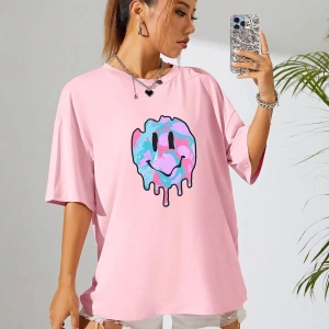 Karikatür ve Grafik tasarım Oversize T-shirt Cartoon/Letter serisi kod791