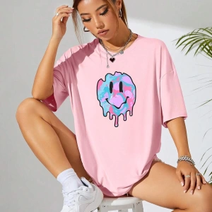 Karikatür ve Grafik tasarım Oversize T-shirt Cartoon/Letter serisi kod791