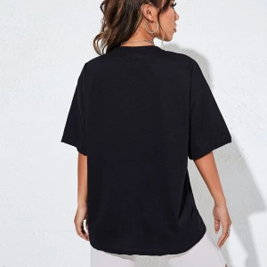 Karikatür ve Grafik tasarım Oversize T-shirt Cartoon/Letter serisi kod801