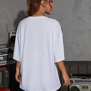 Karikatür ve Grafik tasarım Oversize T-shirt Cartoon/Letter serisi kod807