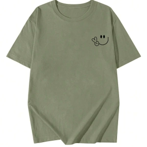 Karikatür ve Grafik tasarım Oversize T-shirt Cartoon/Letter serisi kod85