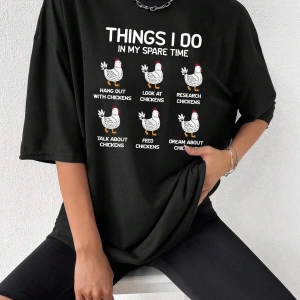 Karikatür ve Grafik tasarım Oversize T-shirt Cartoon/Letter serisi kod857