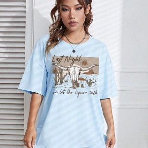 Karikatür ve Grafik tasarım Oversize T-shirt Cartoon/Letter serisi kod883